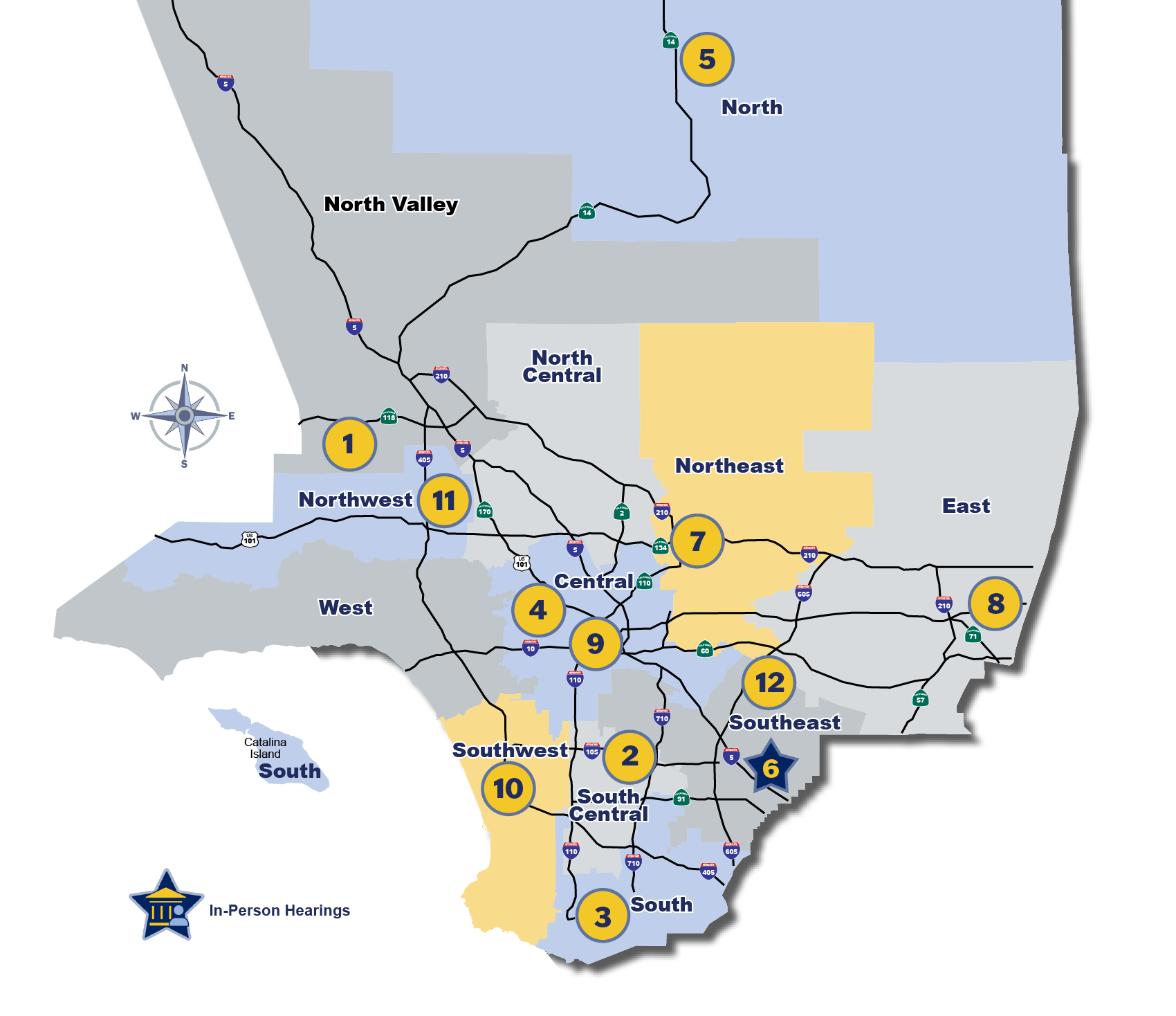 Map of COurt locations